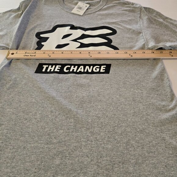 Houston White Be The Change Gray Men's Short Sleeve T-Shirt Tee Sz S - Picture 6 of 8